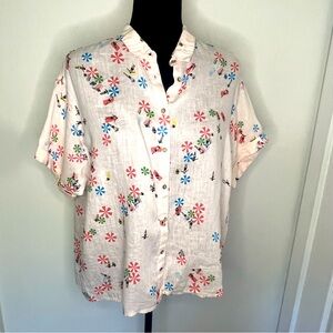 Cynthia Rowley light pink linen summer beach top - Large